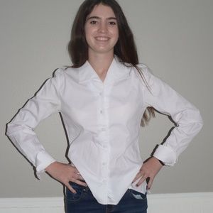 Anne Fontaine vintage French white blouse size 4